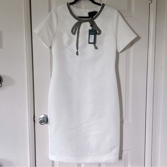 NWT Cenia New York Beaded Bow Dress - Picture 1 of 5